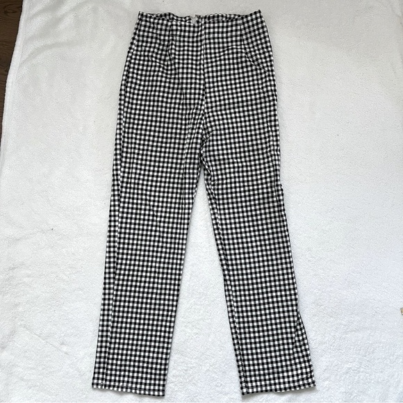 High Rise Plaid Straight Pants - Picture 4 of 12